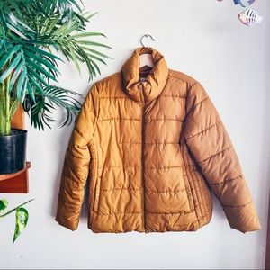 Old Navy Mustard Puffy Zip Up Fall Winter Jacket L